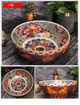 Round Ceramic Art Basin Wash