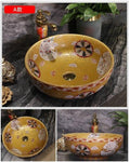 Round Ceramic Art Basin Wash