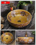 Round Ceramic Art Basin Wash