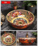 Round Ceramic Art Basin Wash
