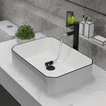Ceramic Basin  Bathroom Faucet White