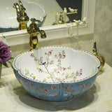 Ceramic Basin With Flower