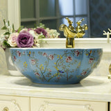 Ceramic Basin With Flower