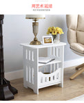 Simple White Bedside Small Table