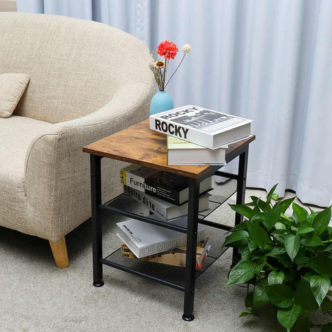 Wooden Bedside Table  Living