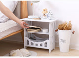 Simple White Bedside Small Table