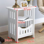 Simple White Bedside Small Table