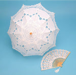 White/Ivory Lace Parasol