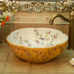Ceramic Basin With Flower
