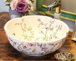 Ceramic Basin With Flower